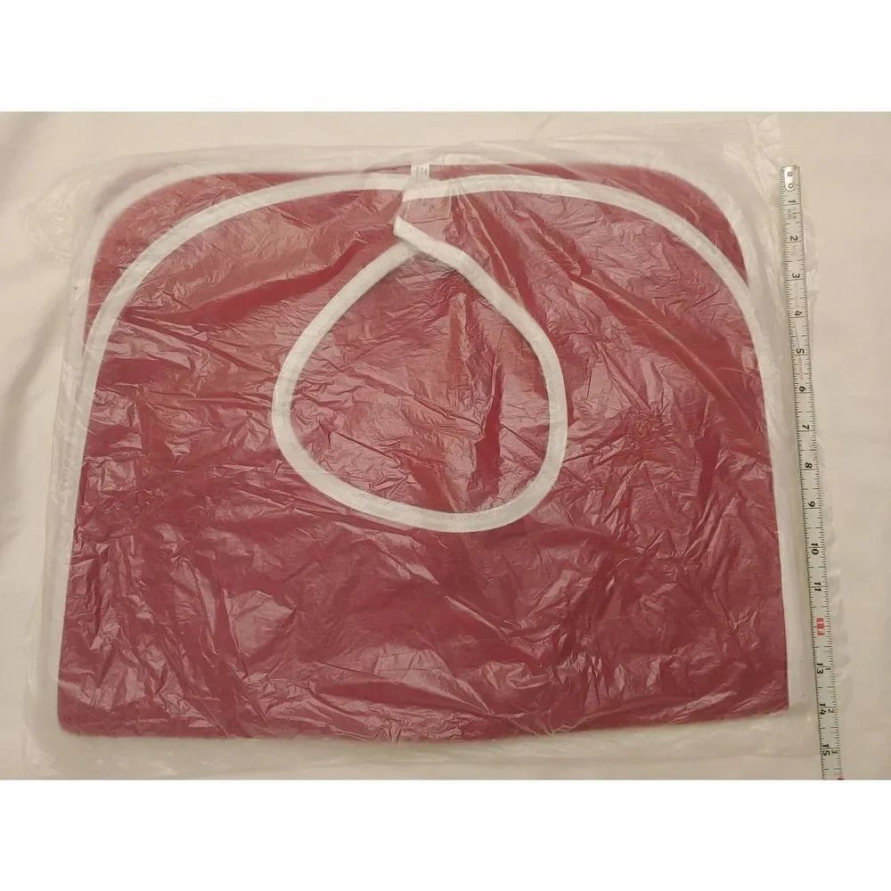 H.R. Cotton USA Unisex Red Terry Adult Bib